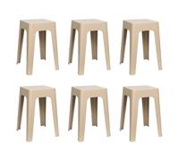 Lot de 6 Tabourets Empilables Spectra 47cm Beige