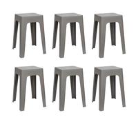 Lot de 6 Tabourets Empilables Spectra 47cm Gris