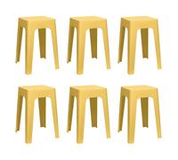 Lot de 6 Tabourets Empilables Spectra 47cm Jaune