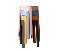 Lot de 6 tabourets portables ronds empilables en plastique, 150 kg de charge, sans dossier pour salle de t extérieur
