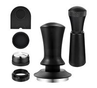Lot de 6 tamper à café de 51 mm - En acier inoxydable - Pour machines à filtre - Accessoires de barista avec anneau de dosage, distributeur de café, tapis de tamper antidérapant et base de tamper