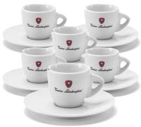 Lot De 6 Tasses Et Sous Tasse Espresso Blanche 6 Cl - Tonino Lamborghini -