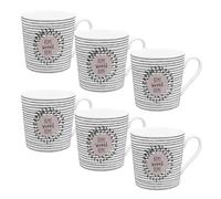 Lot de 6 tasses | Tasse à café | Tasse en porcelaine | Lot de 6 | Cadeau | Amis | Maison | Home Time | 6 pièces Home sweet Home Home 350 ml