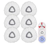 Lot de 6 têtes de balai de rechange compatibles avec les serpillères pivotantes triangulaires Vileda