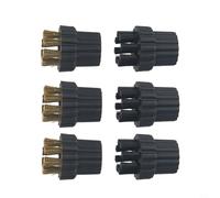 Lot de 6 têtes de brosse de rechange en laiton et nylon pour nettoyeur à vapeur, brosses de nettoyage robustes pour fours, barbecues et sols durs