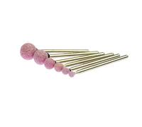 Lot de 6 têtes de meulage en céramique à pointe sphérique montées sur tige de 2,35 mm for le polissage dentaire des ongles