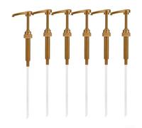 Lot de 6 têtes de pompe à sirop pour bouteilles de 10 ml avec ressort interne en acier inoxydable et longueur réglable (28/410)