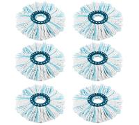 Lot de 6 têtes de rechange pour Leifheit Clean Twist/Clean Twist Disc Mop Ergo vadrouille à disque, vadrouille microfibre pour tous les sols, serpillère pouvant absorber efficacement l'eau