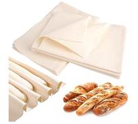 Lot de 6 Toiles de Lin pour Boulangerie, Tissu de Fermentation Pâte à Pain, 48 x 36 cm