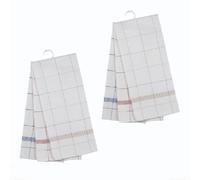 Lot de 6 torchons professionnels Classique en coton et lin 70x70 cm - Absorption et résistance pour usage intensif exigent