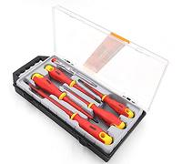 Lot de 6 tournevis isolés professionnels d'électricien avec électrosonde et tournevis cruciforme