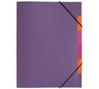 Lot de 6 - Trieur 'Funky School', A4, PP, 5 compartiments - Trieurs polypropylène à élastique - Bruneau