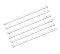 Lot de 6 tringles à ressort réglables en longueur pour rideaux de cuisine, salle de bain, placard, armoire, fenêtre, bibliothèque