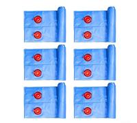 Lot de 6 tubes d'ancrage à double chambre de 2,4 m, parfaits pour couverture de piscine d'hiver, en PVC résistant aux UV, au vent, antidérapant, accessoire de poids d'eau