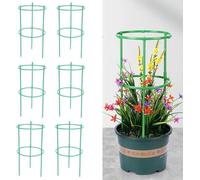 Lot de 6 tuteurs de jardin : cage pour tomates, tuteurs pour plantes de jardin, piquets, tuteurs en arc, supports pour fleurs, cage ronde pour pivoines, hortensias, tomates et roses