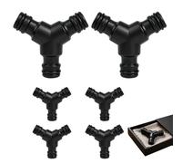 Lot de 6 tuyaux d'arrosage en Y 1/2", répartiteur en Y pour raccordement d'eau, connecteur de tuyau en polypropylène, robuste, résistant à la chaleur jusqu'à 50 °C, idéal pour l'arrosage du jardin, le