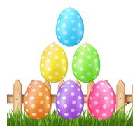 Lot de 6 œufs de Pâques gonflables - Décoration de fête - Décoration de jardin festive - Pour planificateur d'événement, jardin, terrasse, centre commercial, fête, église, école, activités