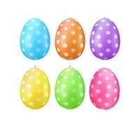 Lot de 6 œufs de Pâques gonflables - Décoration de fête - Pour planificateur d'événement, jardin, terrasse, centre commercial, fête, église, école, activités