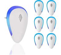 Lot De 6 Ultrason Souris et Rats, Repulsif Souris, Anti Moustique, Répulsif Électronique Intérieur pour Insectes,Fourmis,Araignées