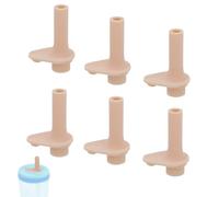 Lot de 6 valves de rechange pour Zak Designs Kelso 425,2 g (couleur peau) | Remplacement compatible avec les gobelets à paille Zak Kids - Embouchure en silicone - Pièces de bouteille d'eau sans BPA
