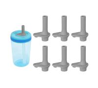 Lot de 6 valves de rechange pour Zak Designs Kelso 425,2 g, embout buccal en silicone sans BPA, pièces de bouteille d'eau compatibles avec les gobelets à paille Zak Kids (gris)