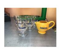 Lot de 6 verre ballon ricard 17 cl + 1 carafe neuf