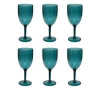 Lot de 6 Verres à Pied Réutilisables Estiva 35 leu Pétrole