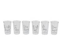 COOK CONCEPT - KA0388 Verres à Shot en Verre Transparent, Style Moderne, pour Cocktails, Bières et Jus, Ensemble de 6 Pièces, Capacité 60 ML, Facile à Nettoyer