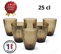 Lot de 6 Verres Duralex 25 abriqué en France -Résistants aux Chocs Thermiques pour Table et Cuisine
