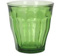 Lot de 6 verres Picardie « Bunte Grün » de 250 ml - Shaker pour eau, vin, whisky, gin et cocktails - Verrerie durable