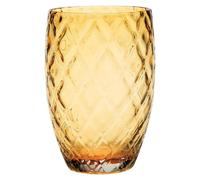 Lot De 6 Verres Tumbler Losanghe En Verre Soufflé À La Bouche Couleur Ambre, Design À Losanges Raffiné Et Élégant Pour Une Table De Grand Style