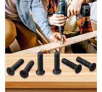 Lot de 6 vis de fixation filetées à gauche pour les tailles M5 et M6 (M6 x 25 mm)