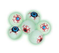 Lot de 6 Yeux Factices Phosphorescents Déco Halloween - Diamètre 3 cm