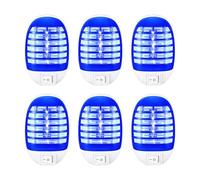 Lot de 6 zapper anti-moustiques d'intérieur | Piège à mouches à fruits à brancher pour l'intérieur, piège à moucherons, piège à insectes d'intérieur pour la maison