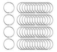 Lot de 60 Anneaux de Reliure Métal 30 mm pour Scrapbooking et Album | Métal durable et réutilisable, ouverture facile, pour feuilles volantes, cartes, mémos et porte-clés