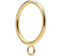 Lot de 60 anneaux de rideaux en métal de 3,8 cm de diamètre intérieur avec œillets, s'adapte à une tringle jusqu'à 3,8 cm, fil de 4 mm de diamètre (doré)