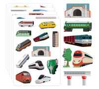 Lot de 60 Autocollants de Train, Imperméables pour Fête de Train à Grande Vitesse Tramway Train Décalcomanies de Train Cadeaux Sur le Thème du Train pour Garçons Amoureux Des Trains