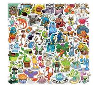 Lot de 60 autocollants My Singing Monster pour enfants, adolescents, adultes, garçons et filles, pour ordinateur portable, skateboard, bagages, voiture, vélo, tasse, ordinateur, bouteille d'eau,
