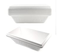 Lot de 60 bacs thermiques CC 750 en polystyrène blanc pour crème glacée base + couvercle Ice Creme CUP