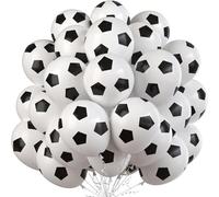 Lot de 60 ballons de football, en latex, 30,5 cm, ballons à l'hélium, ballons de football pour garçons et enfants, anniversaire, sport, décoration de fête à thème (football)