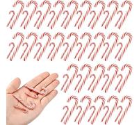 Lot de 60 Bâtons de Sucre d'orge, Canne à Sucre Noel, Sucre d'orge pour Sapin, Sucre Dorge Deco Noel, Suspendus Candy Cane de Noël, pour Fête de Noël &Décoration de Maison de Noël