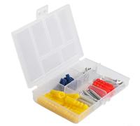 Lot de 60 chevilles en plastique avec ancrages à nervures auto-perceuses et vis en acier inoxydable M5 M6 M8, boîte de rangement pour cloisons sèches en béton pour montage d'images, étagères, stores