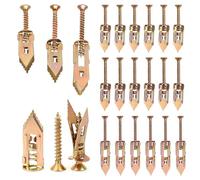 Lot de 60 Chevilles Placo avec Vis, Vis Autoforeuse Métal pour Cloison Sèche et Plaque de Plâtre, 3 Tailles En Acier, Fixation Stable Sans Perçage pour Miroir, Cadre, Étagère