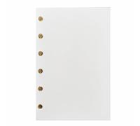 Lot de 60 feuilles de rechange vierges A7 à 6 trous, en PVC, design rechargeable, étanche et résistant à la poussière, pour étudiants, réunions et cahiers