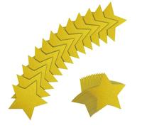 Lot de 60 figurines en forme d'étoile pailletée de 15 cm en carton avec double impression dorée pour l'artisanat, papier inscriptible, grandes décorations en forme d'étoile, confettis de tableau, fête