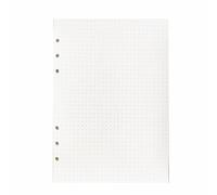 Lot de 60 grilles de points A5 de rechange à 6 trous, feuilles mobiles en PVC à 6 trous, design rechargeable, imperméable et résistant à la poussière, pour étudiants, réunions, cahiers