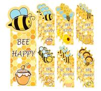 Lot de 60 marque-pages en papier motif abeille mignonne, 4,1 x 14,9 cm, pour la lecture, fournitures de classe pour les étudiants en vrac, marque-pages amusants