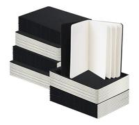 Lot de 60 petits carnets vierges en papier kraft noir non ligné A6 pour enfants, étudiants, rentrée scolaire, bureau, croquis, dessin, fournitures d'écriture, 14 cm x 10,2 cm, 30 feuilles/60 pages