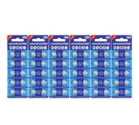 Lot de 60 Piles Bouton alcalines AG13 LR44 1,5 V sans Mercure (357/357A/L1154/A76/GPA76)