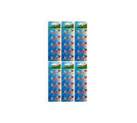 Lot de 60 Piles bouton plates type AG5 1,5V compatible 393A / 46LR / LR754 / 193 - Visiodirect -